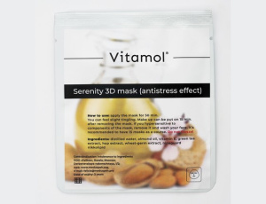 Serenity 3D mask (antistresss effect) - противоотечная + антистресс маска для лица