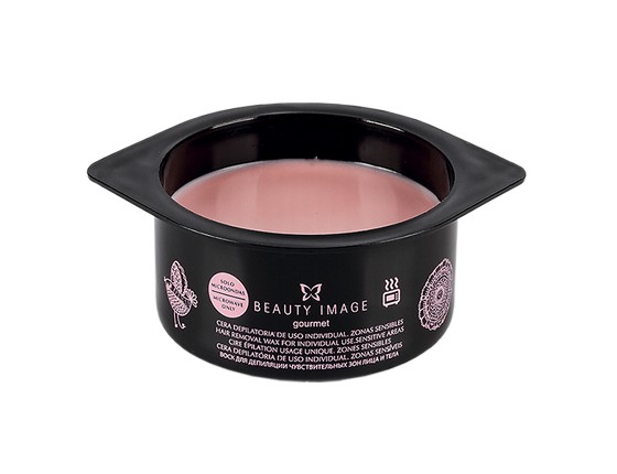 СПА-аромадепиляция, воск линии ГУРМЭ с ароматом шампанского и свежей земляники, горячий и теплый, средней плотности.