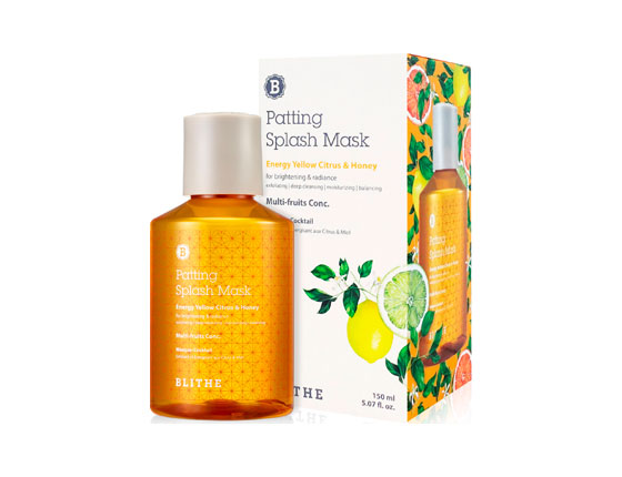 Сплэш-маска для сияния Blithe Energy Yellow Citrus and Honey Splash Mask