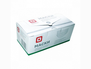 Маска трехслойная на резинках в ассортименте