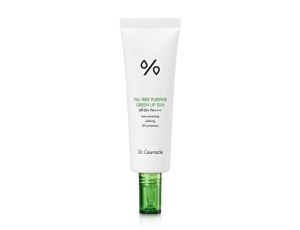 Солнцезащитный крем с чайным деревом, маскирующий покраснения Tea Tree Purifine Green Up Sun SPF 50 PA++++