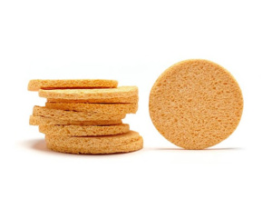 Спонж круглый D-7,5 см целлюлоза (пористая структура 10шт)